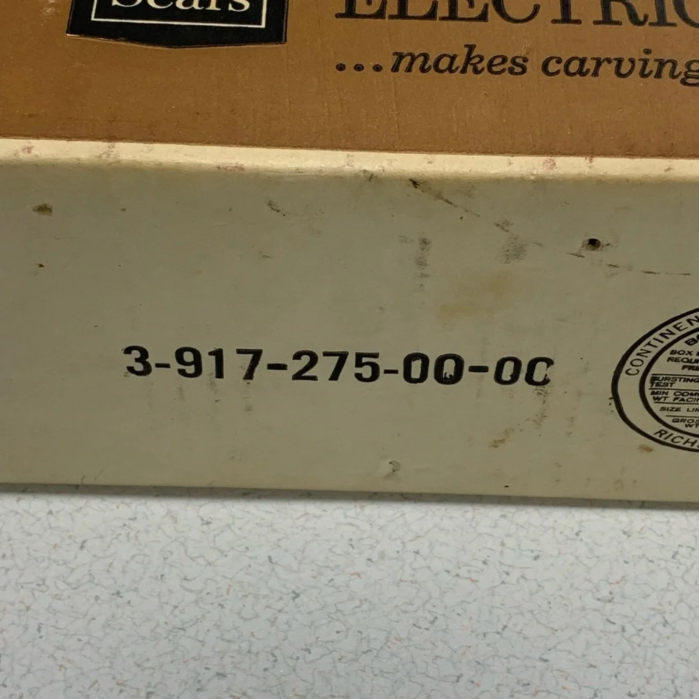 Sears Cream Electric Knife with Silver Blade
